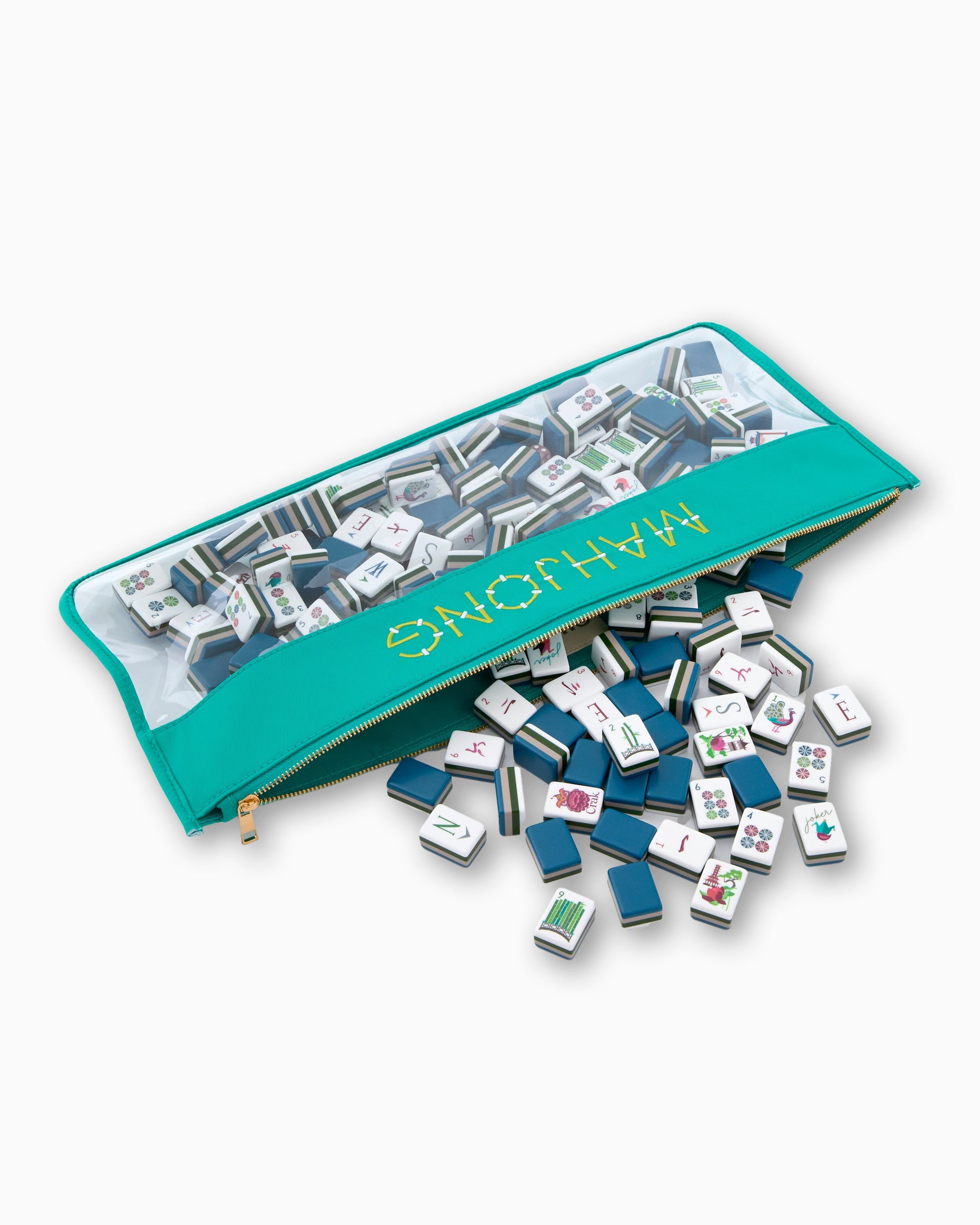 Aqua Bamboo Bag - Oh My Mahjong