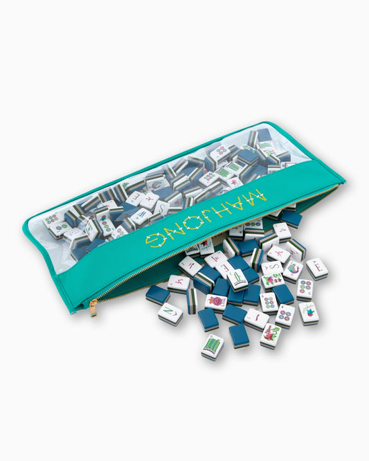Aqua Bamboo Bag - Oh My Mahjong