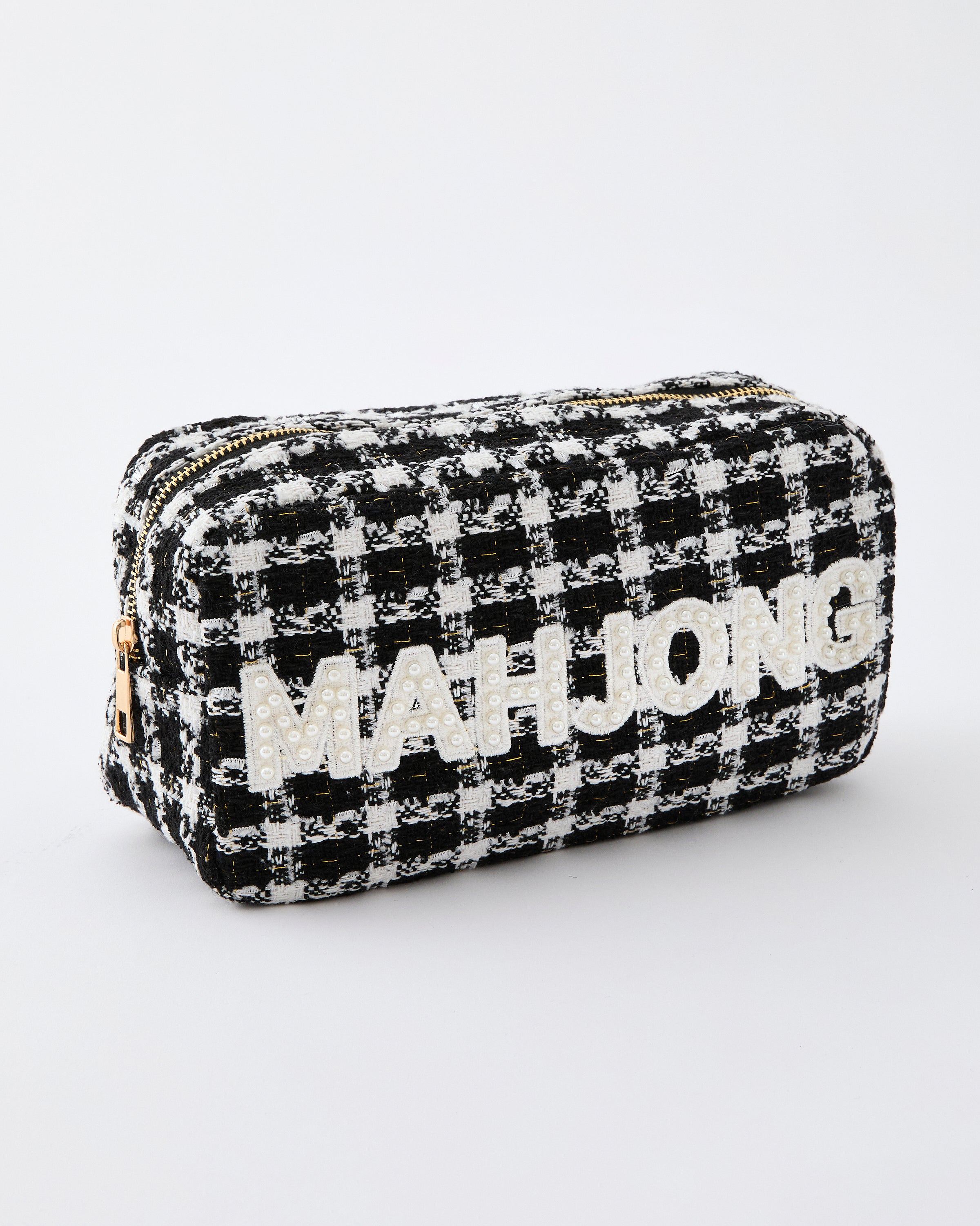 Mahjong Tile Storage Pearly Tweed Bag – Oh My Mahjong