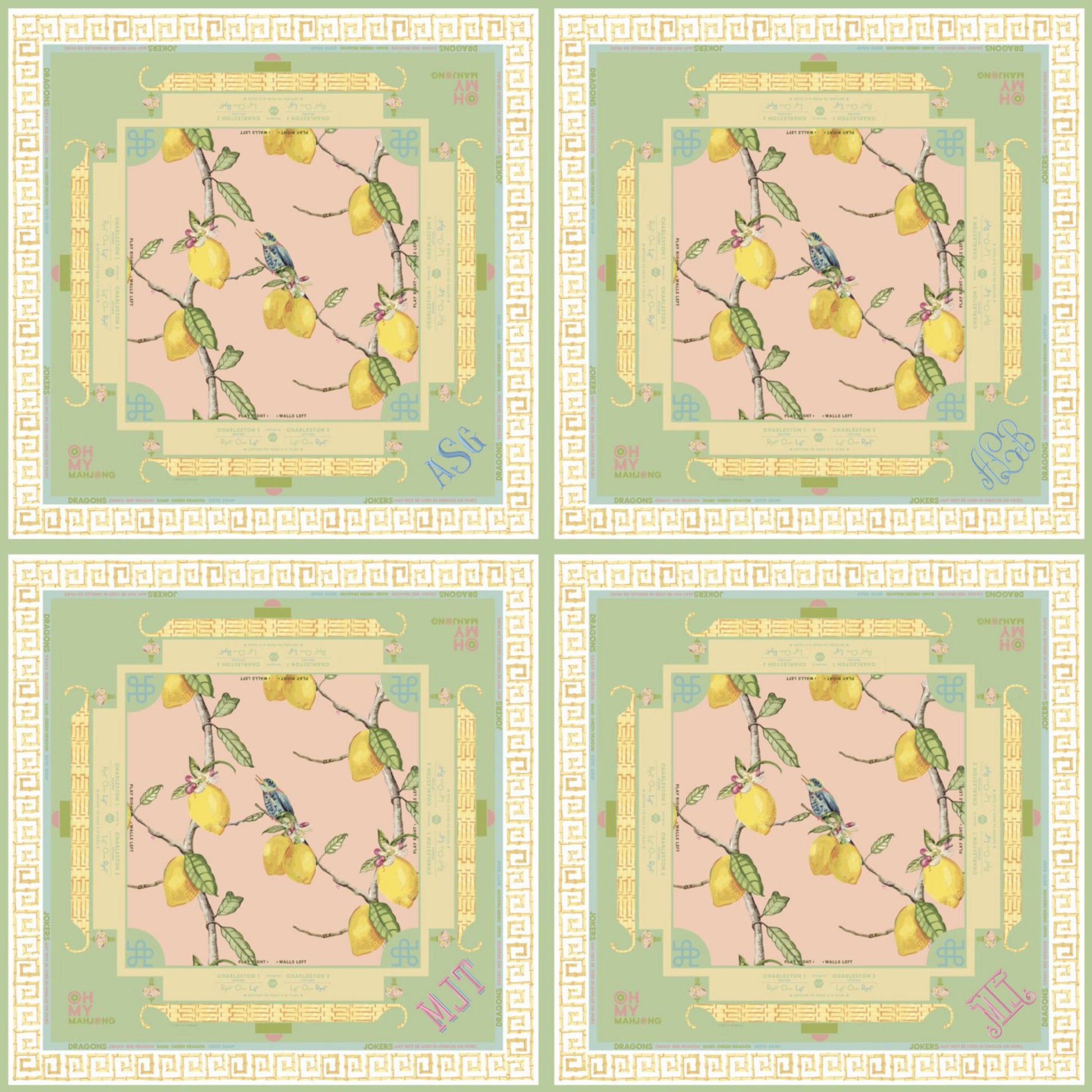 Citrus Songbird Mat - Oh My Mahjong