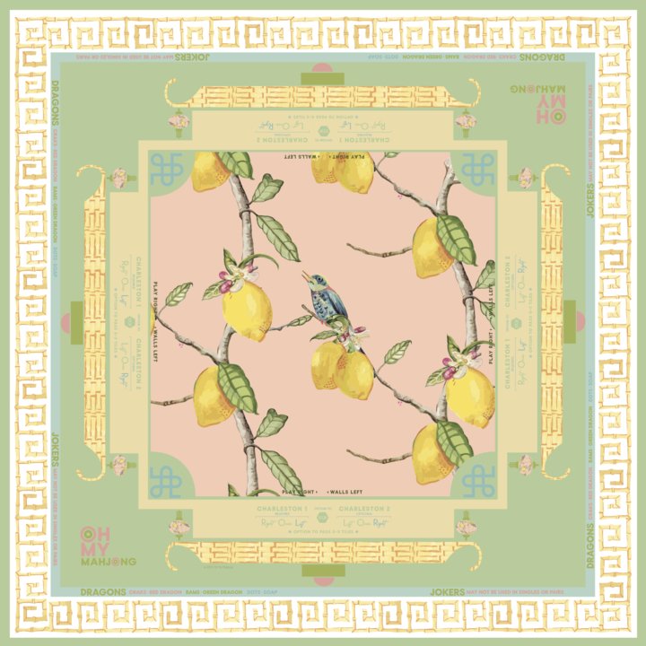 Citrus Songbird Mat - Oh My Mahjong
