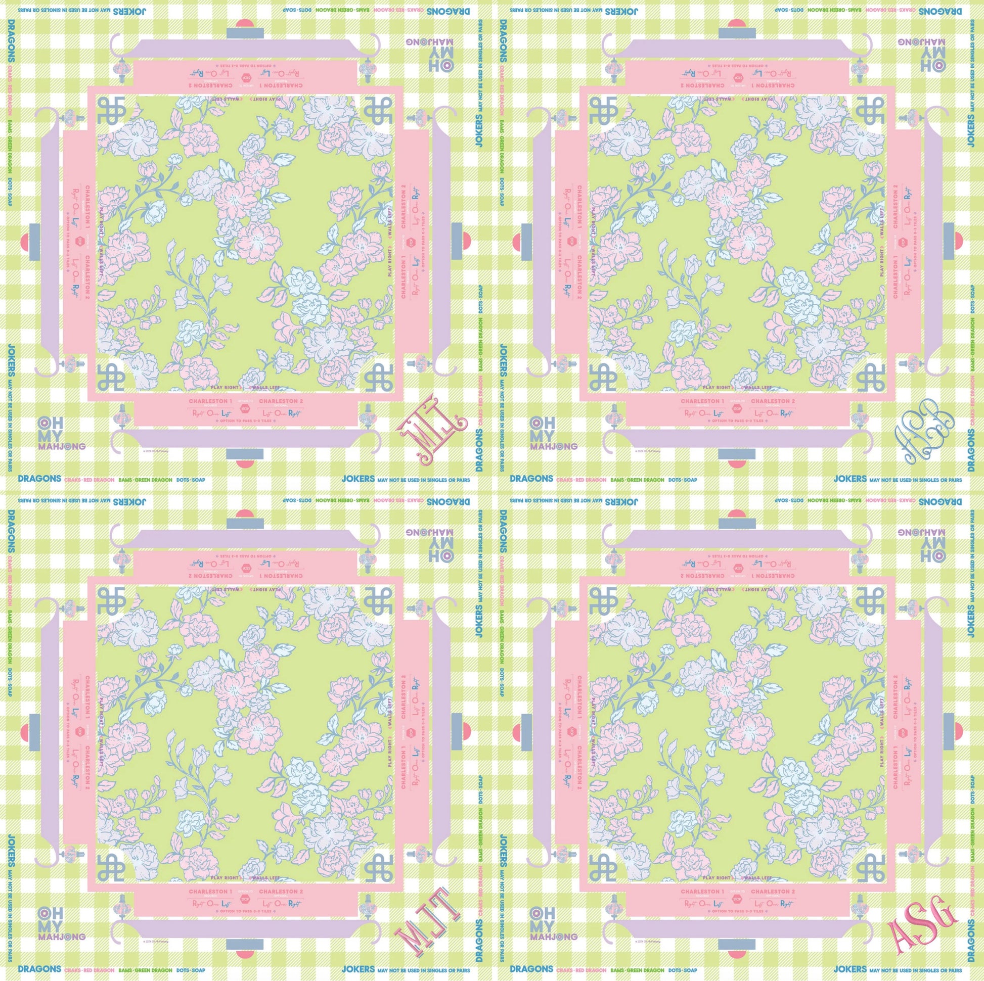 Garden Party Mat - Oh My Mahjong