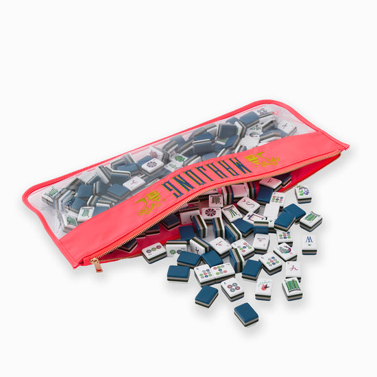 Hot Coral Pagoda Mahjong Bag - Oh My Mahjong