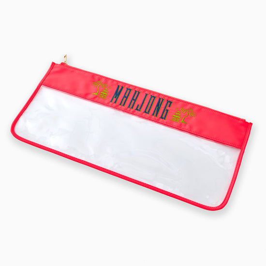 Hot Coral Pagoda Mahjong Bag - Oh My Mahjong