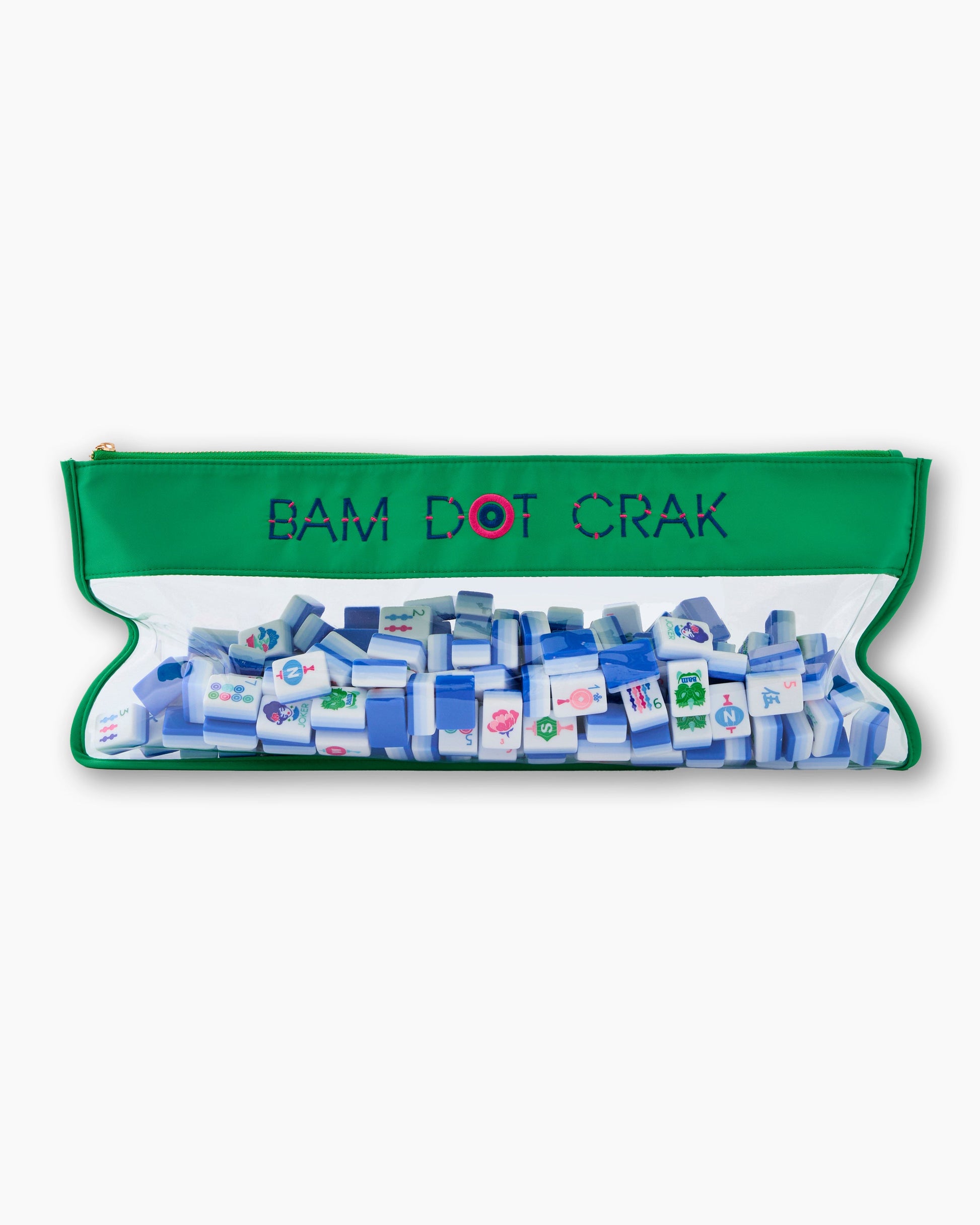 Kelly Green Bam Dot Crak Bag - Oh My Mahjong