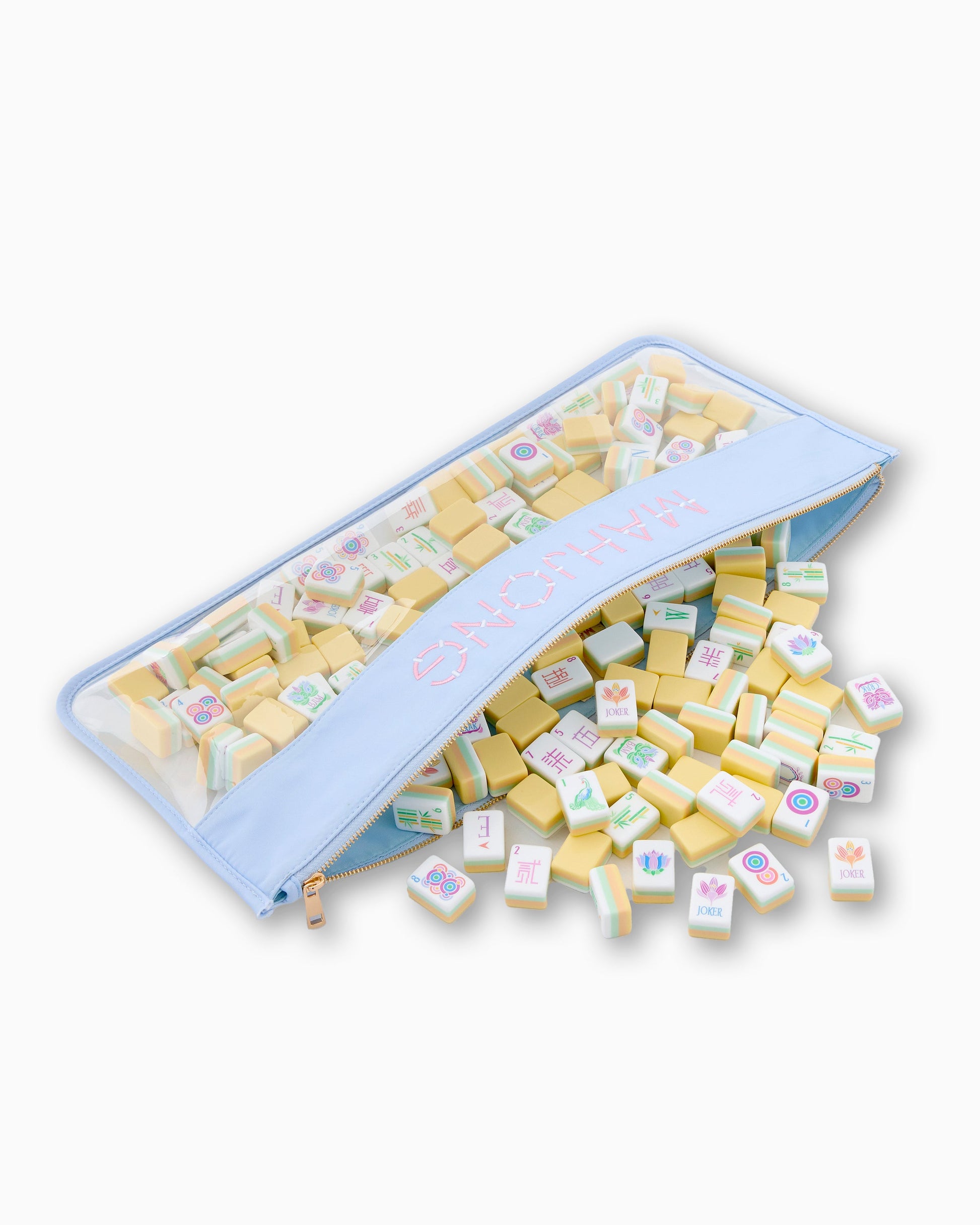 Light Blue Bamboo Mahjong Bag - Oh My Mahjong