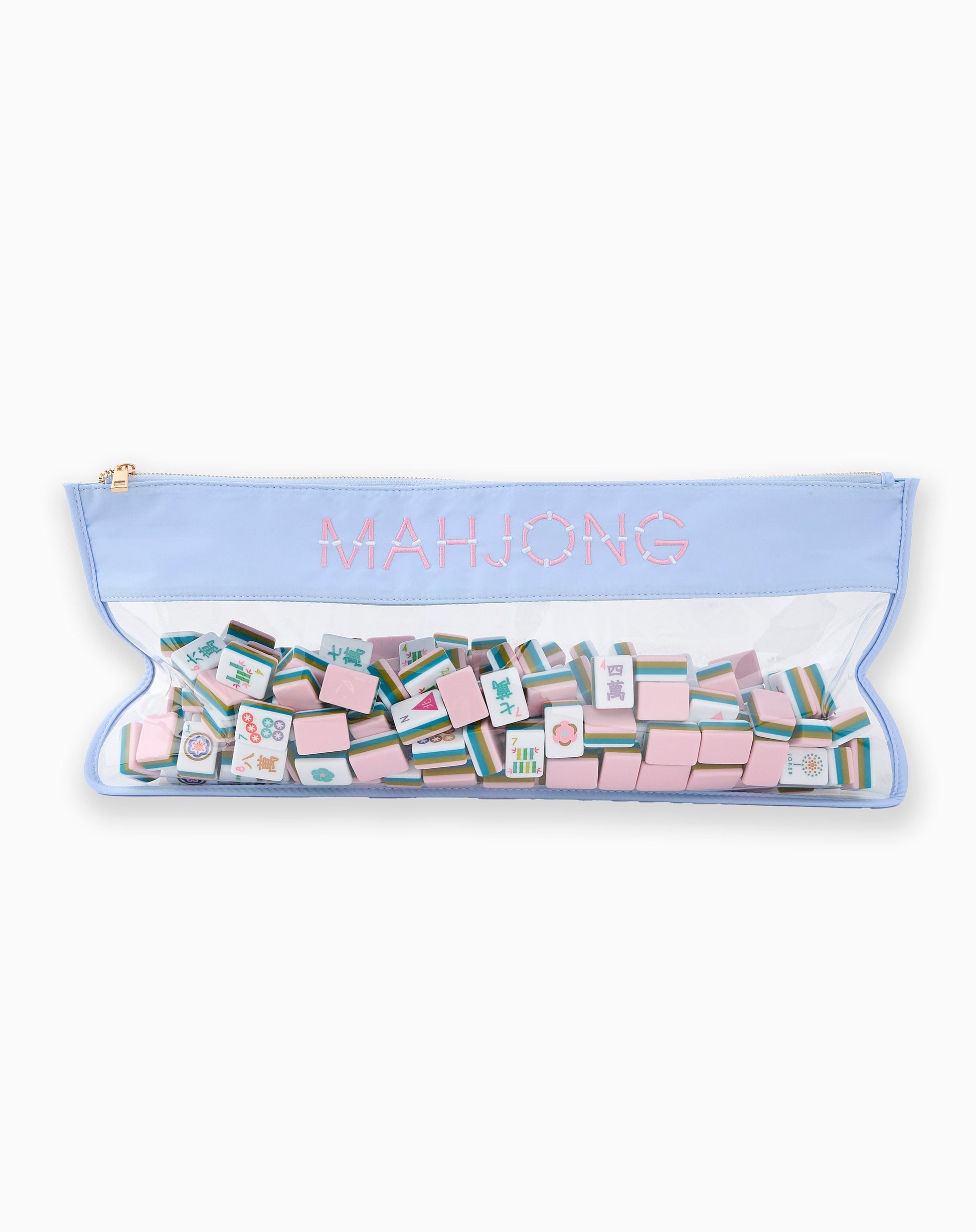 Light Blue Bamboo Mahjong Bag - Oh My Mahjong