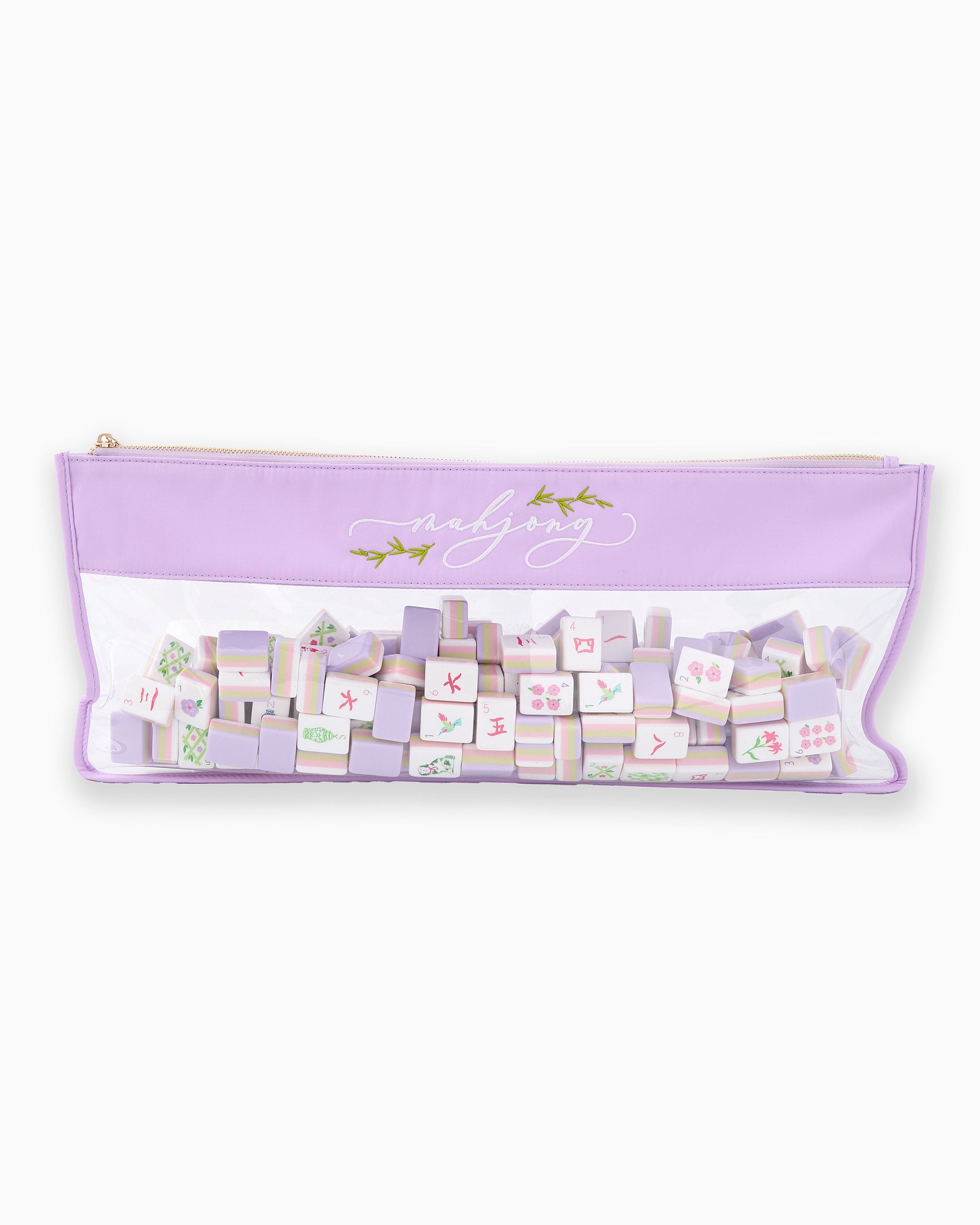 Lilac Script Mahjong Bag - Oh My Mahjong
