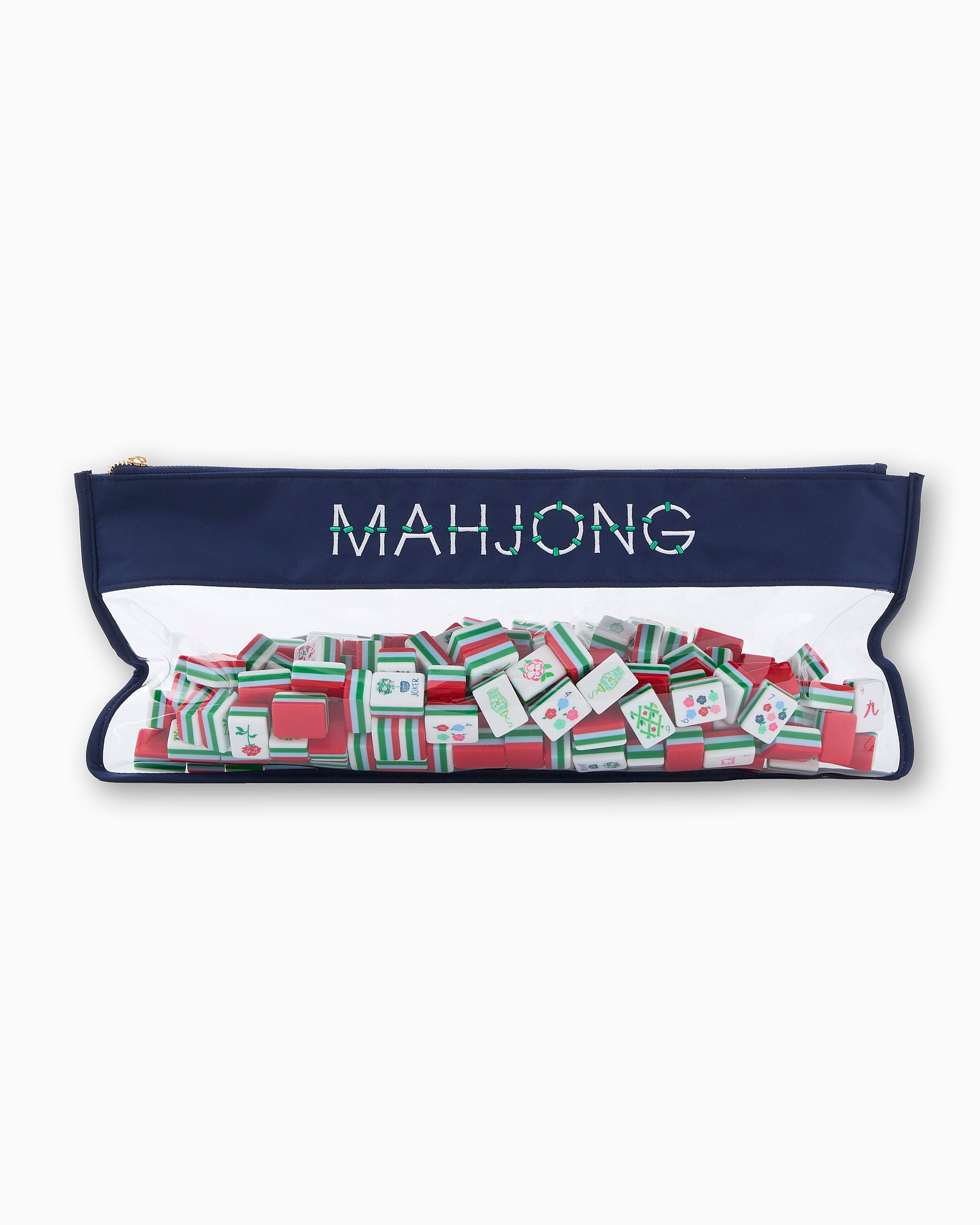 Navy Bamboo Mahjong Bag - Oh My Mahjong