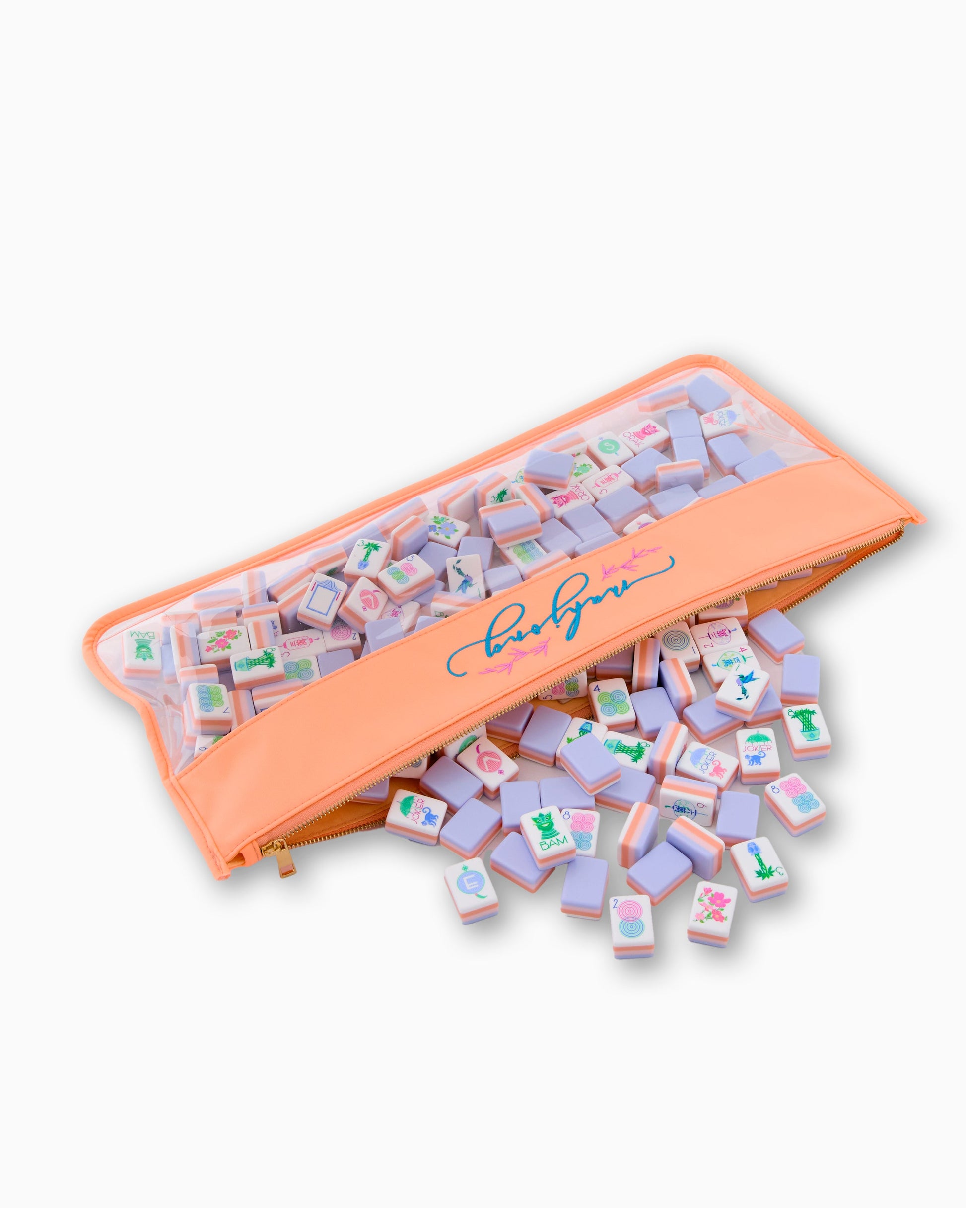 Peach Script Mahjong Bag - Oh My Mahjong