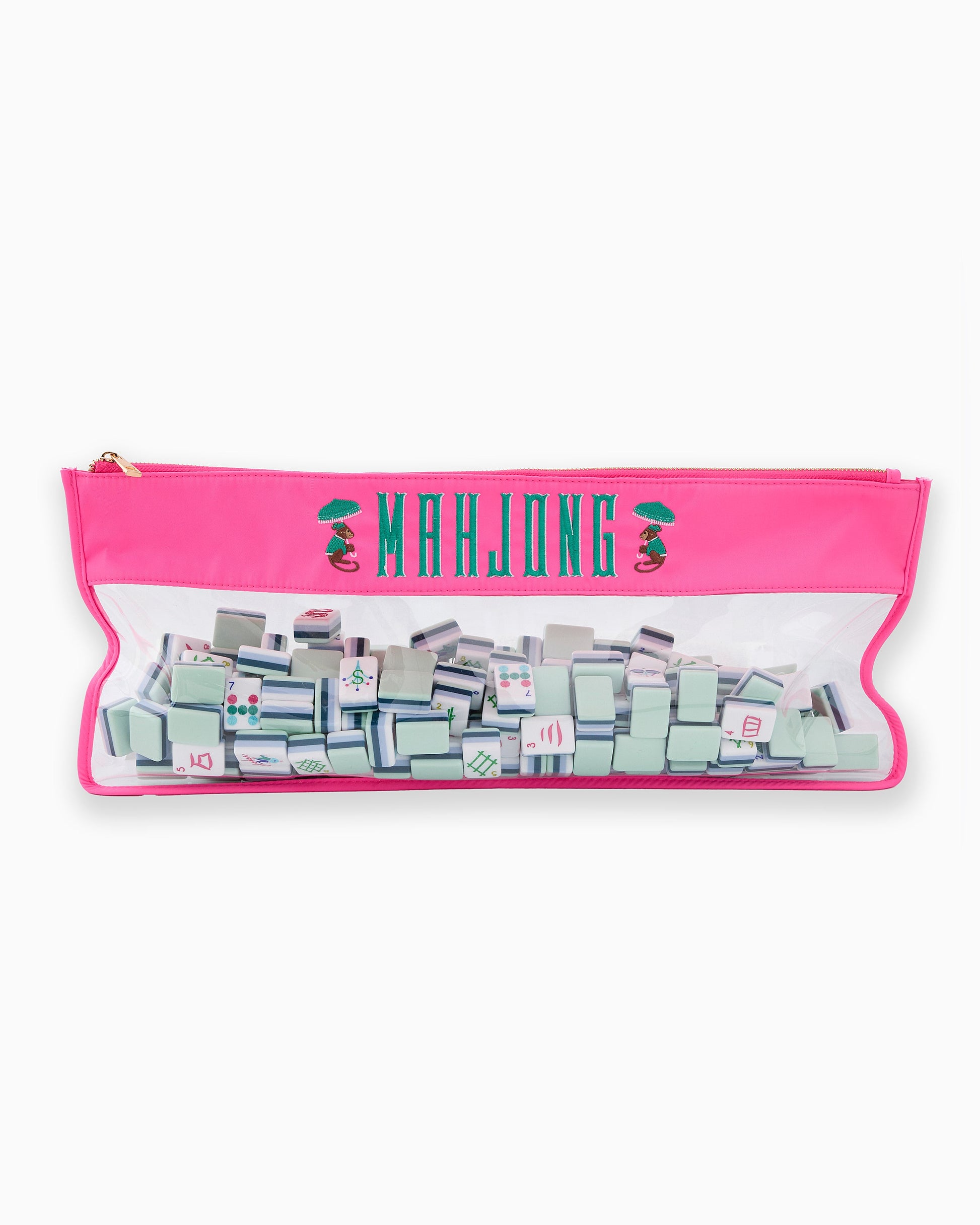 Pink Monkey Mahjong Bag - Oh My Mahjong
