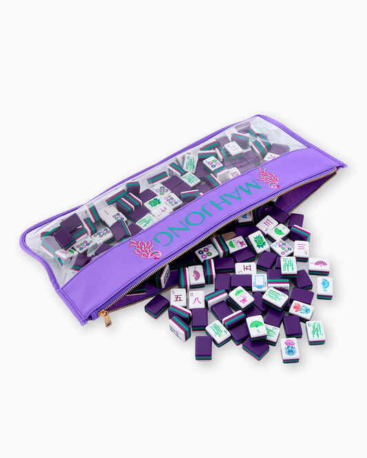 Purple Peacock Mahjong Bag - Oh My Mahjong