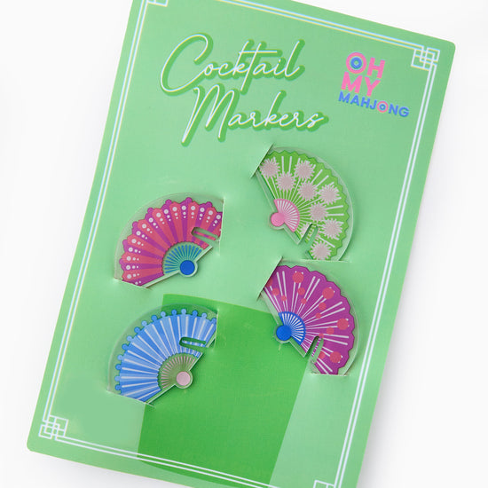 Sensu Fans Cocktail Markers - Oh My Mahjong