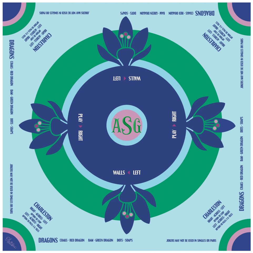 Preppy Soiree Mat - Oh My Mahjong