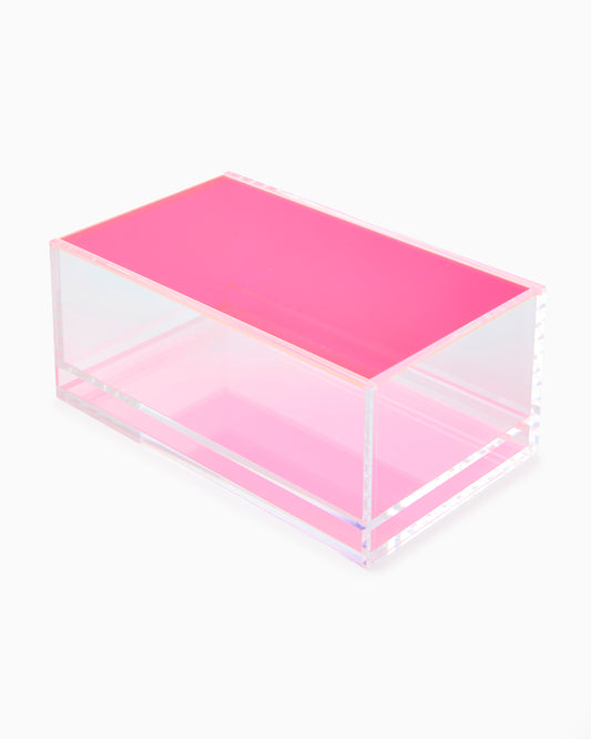 Mahjong Acrylic Box - Neon Pink Lid