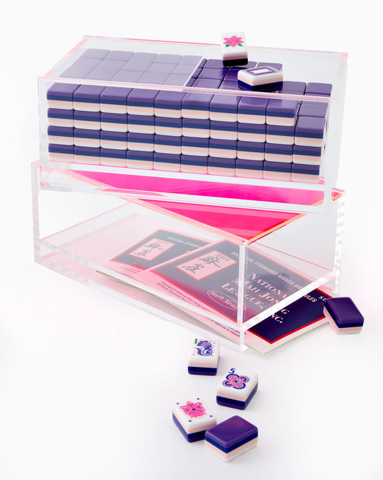 Mahjong Acrylic Box Clear Lid