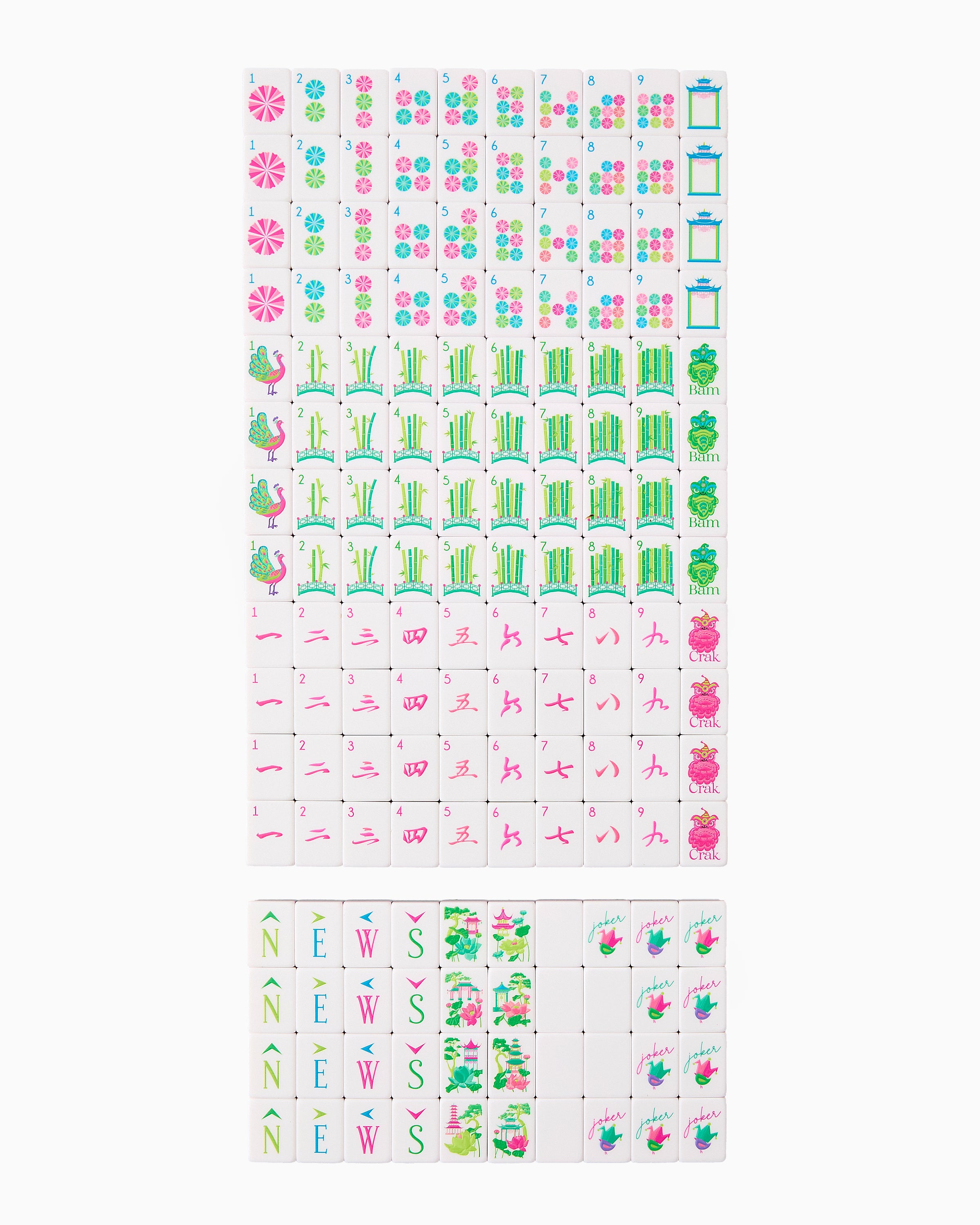 麻雀 UULT Grandmillennial Mahjong Collection with Mat & Shufflers