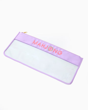 Lilac Stitched Mahjong Bag