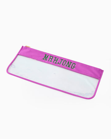 Purple Stitched Mahjong Bag