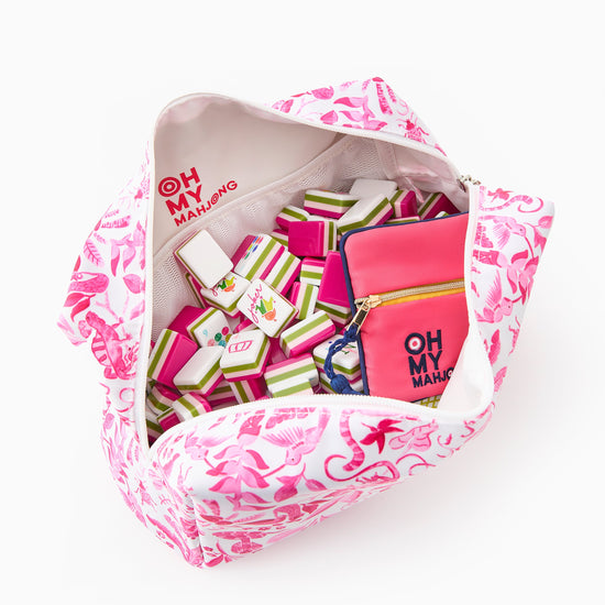 Amazon Pink Tile Storage Bag x Catherine Cartie Collab - Oh My Mahjong