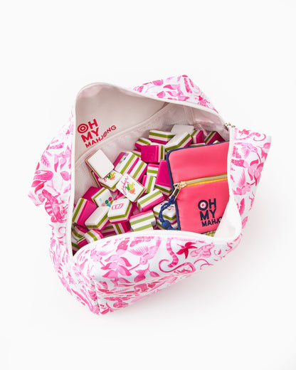 Amazon Pink Tile Storage Bag x Catherine Cartie Collab - Oh My Mahjong