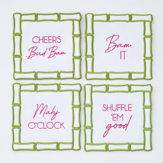 Bamboo Mahjong Cocktail Napkins - Oh My Mahjong