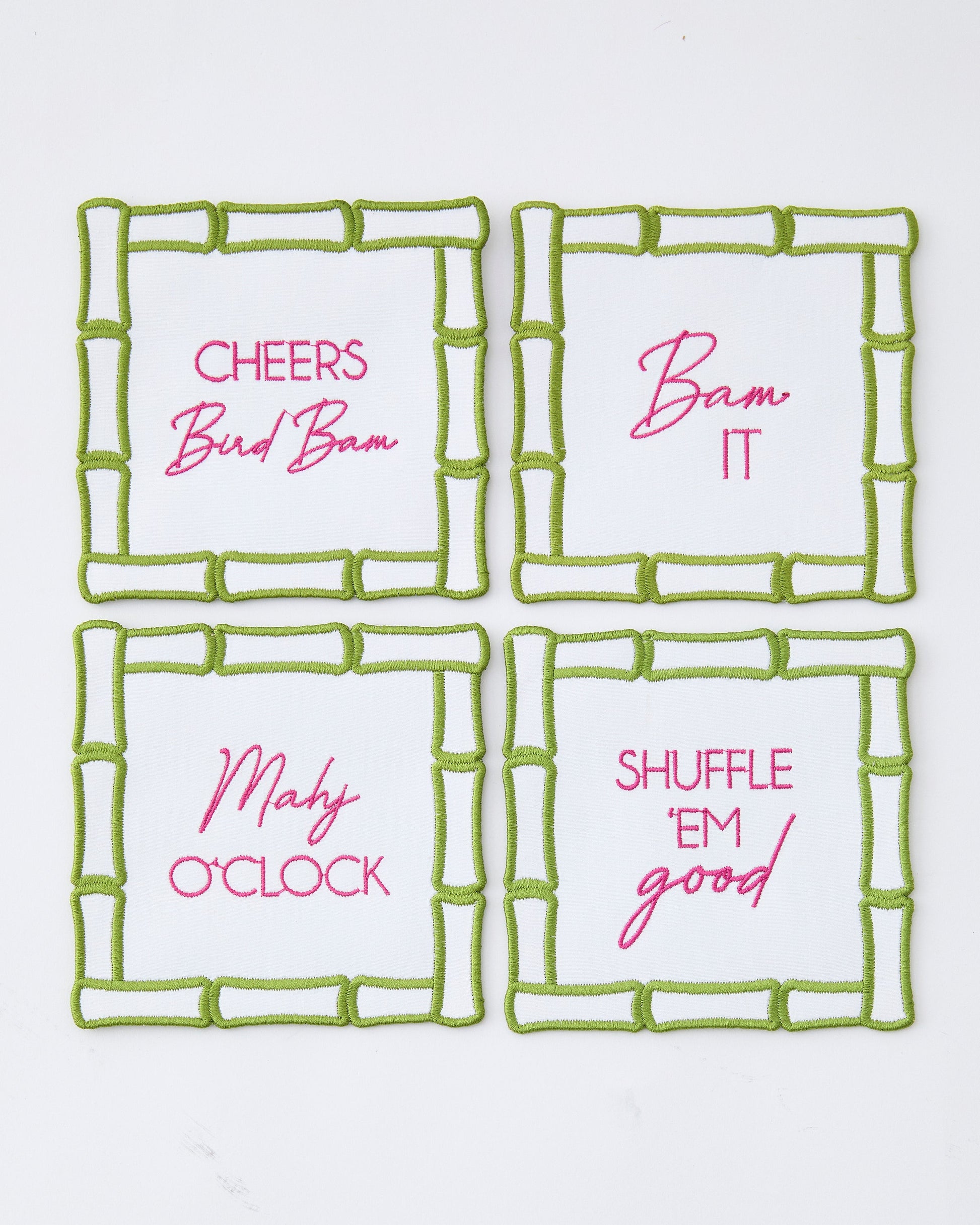 Bamboo Mahjong Cocktail Napkins - Oh My Mahjong