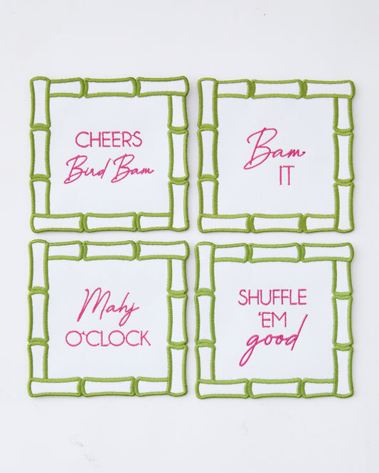 Bamboo Mahjong Cocktail Napkins - Oh My Mahjong