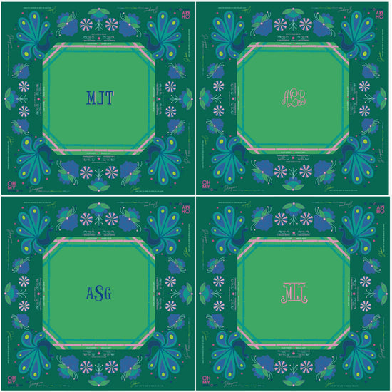 Birdie Green Mahjong Mat - Oh My Mahjong