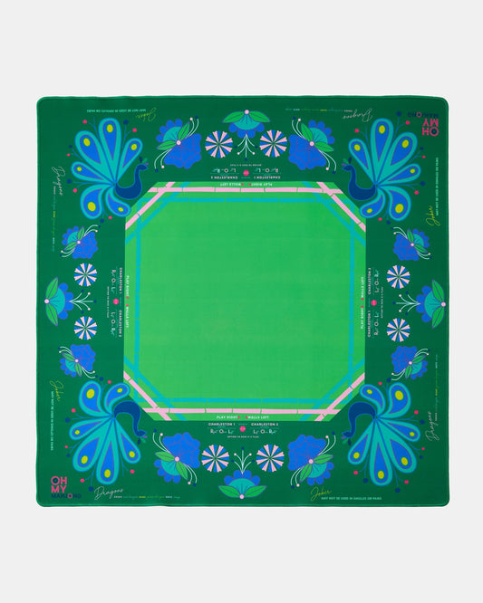 Birdie Green Mahjong Mat - Oh My Mahjong