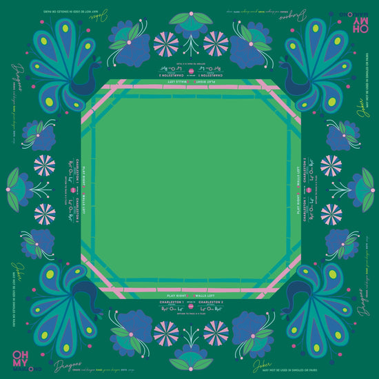 Birdie Green Mahjong Mat - Oh My Mahjong