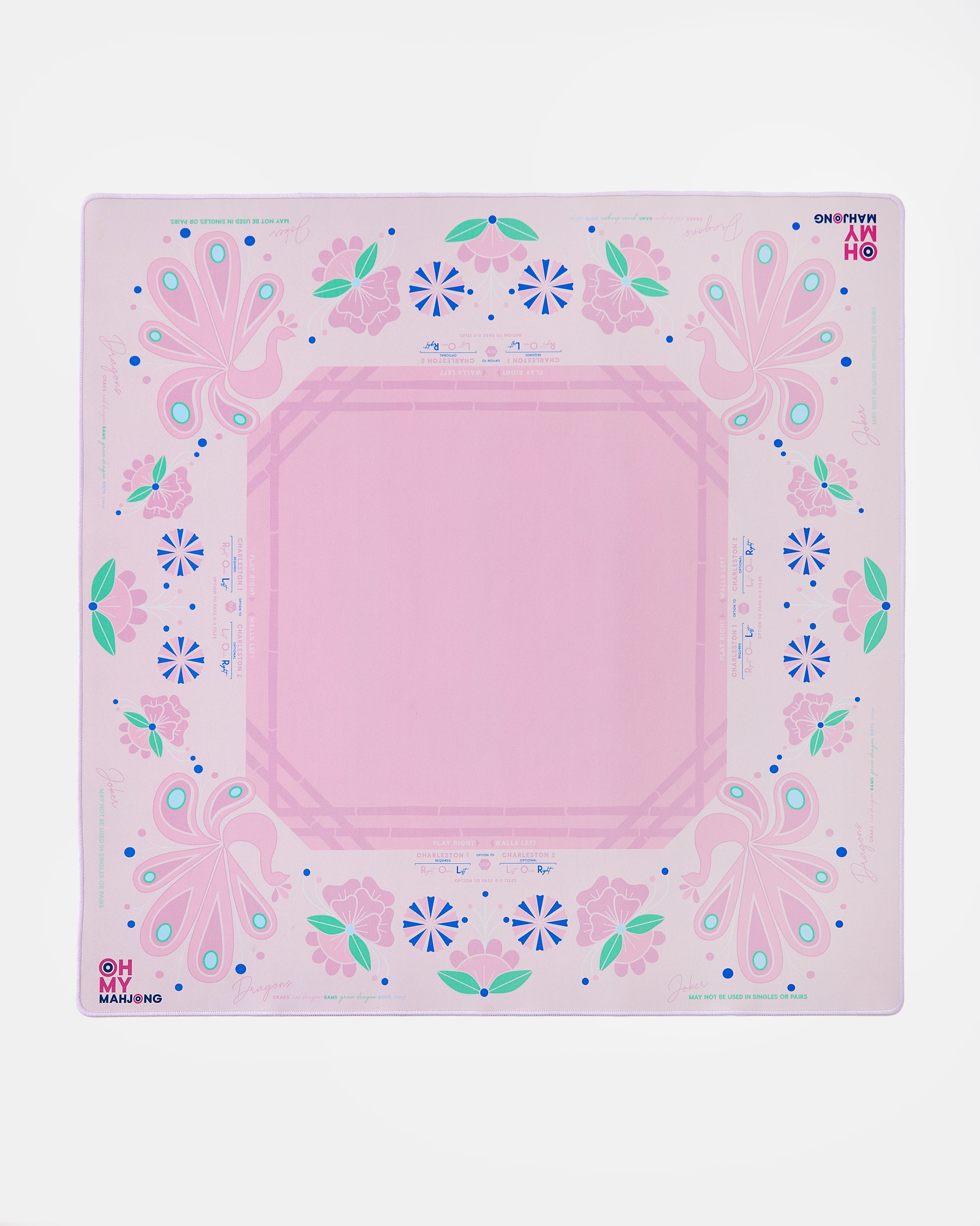 Birdie Pink Mahjong Mat - Oh My Mahjong