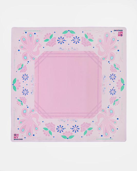 Birdie Pink Mahjong Mat - Oh My Mahjong