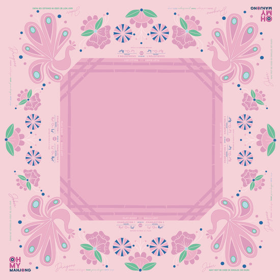 Birdie Pink Mahjong Mat - Oh My Mahjong