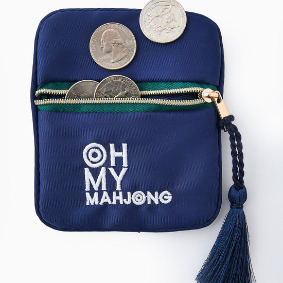 Blue Coin & Dice Bag - Oh My Mahjong