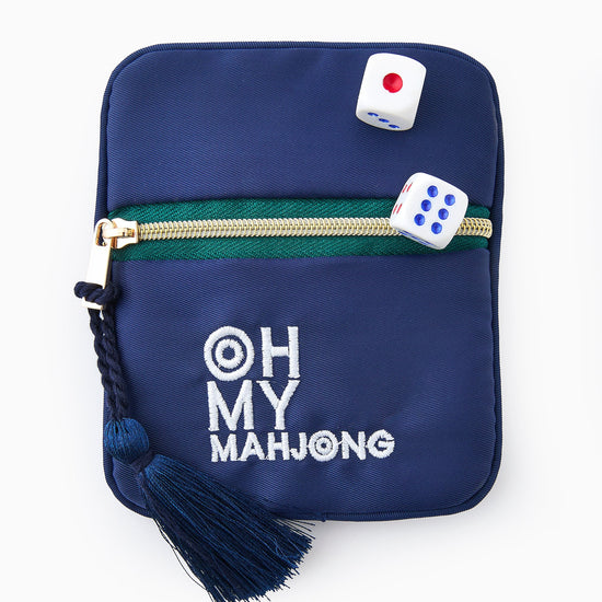 Blue Coin & Dice Bag - Oh My Mahjong