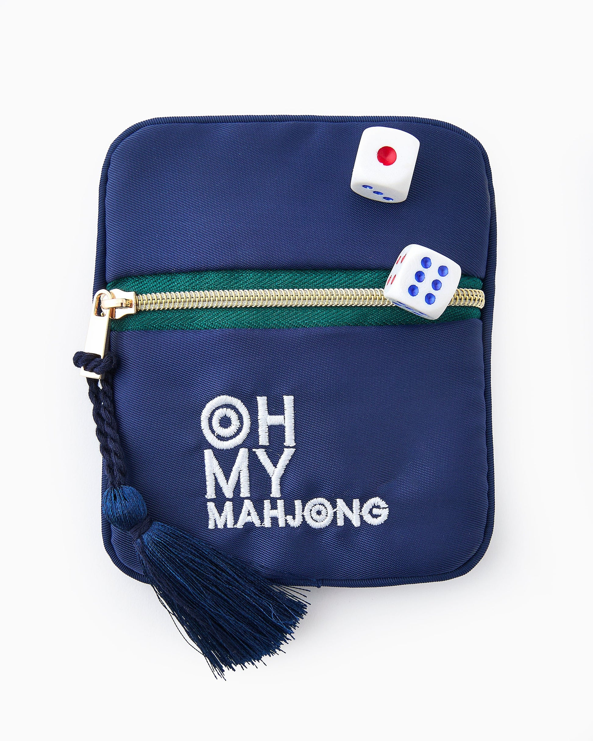 Blue Coin & Dice Bag - Oh My Mahjong