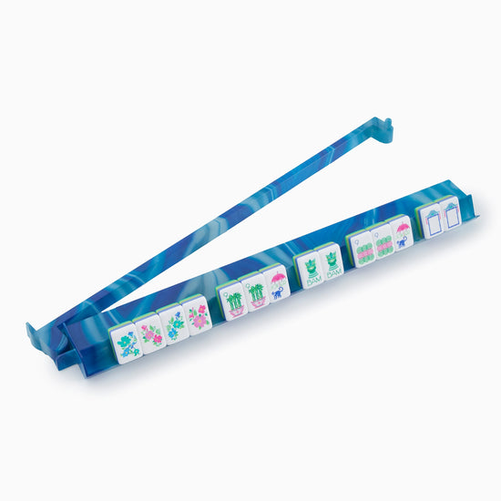Blue Lace Agate Rack and Pusher Set - Oh My Mahjong