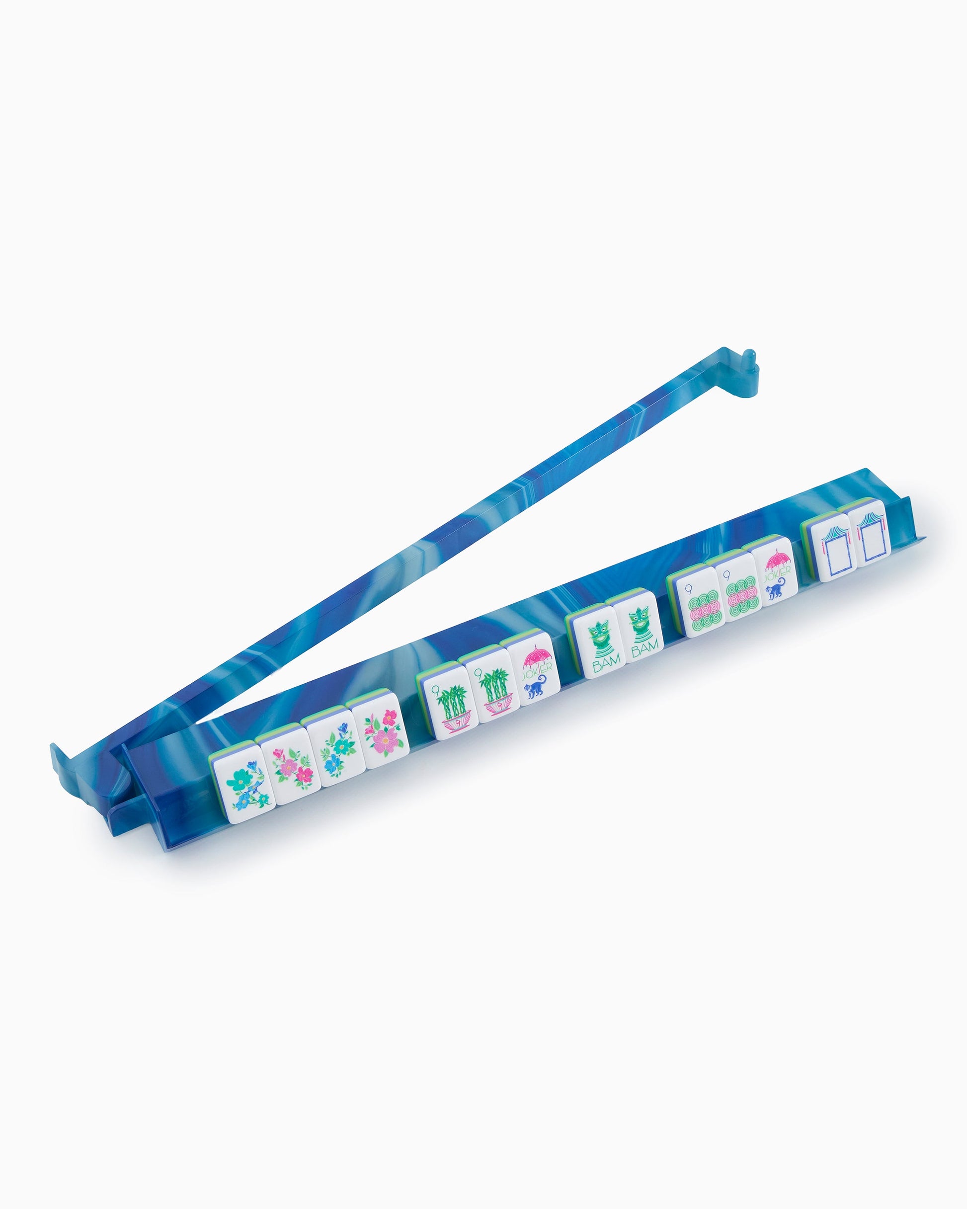 Blue Lace Agate Rack and Pusher Set - Oh My Mahjong