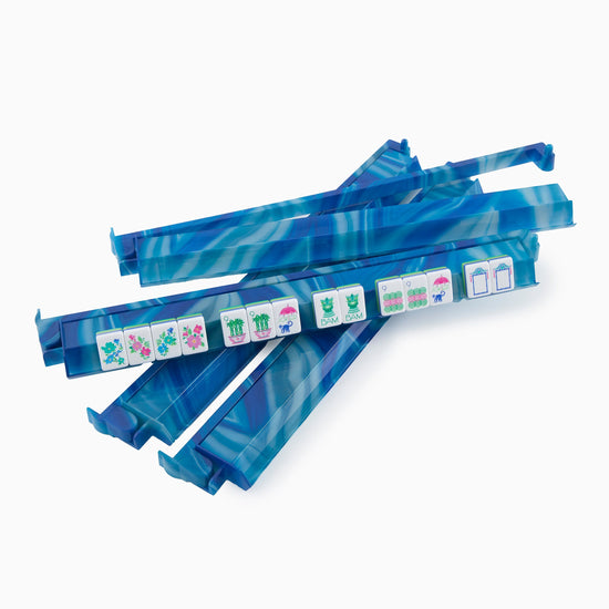 Blue Lace Agate Rack and Pusher Set - Oh My Mahjong