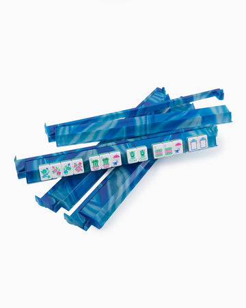 Blue Lace Agate Rack and Pusher Set - Oh My Mahjong