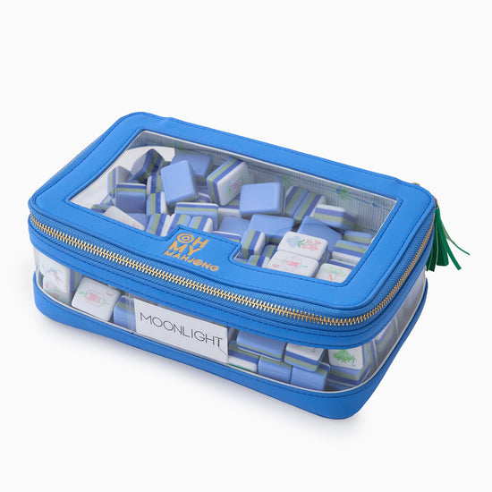 Blue Tile Storage Bag - Oh My Mahjong