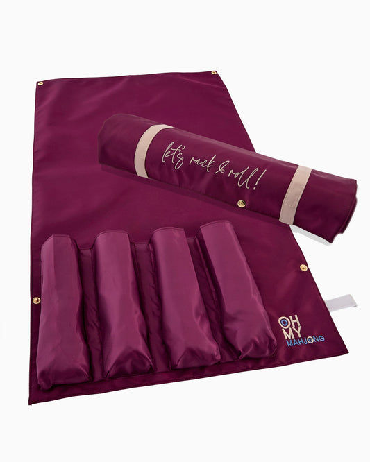 Burgundy Let's Rack & Roll Bag - Oh My Mahjong