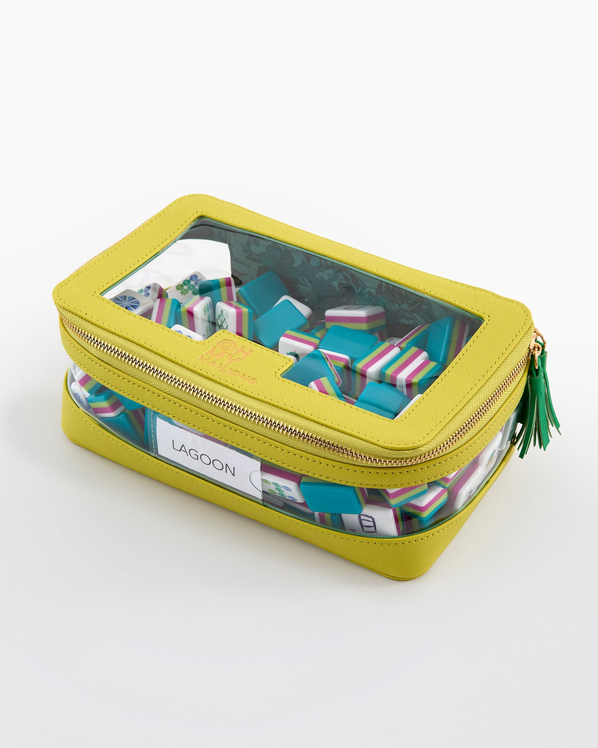 Chartreuse Tile Storage Bag - Oh My Mahjong