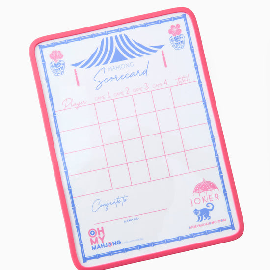 Chinoiserie Scorecard - Oh My Mahjong