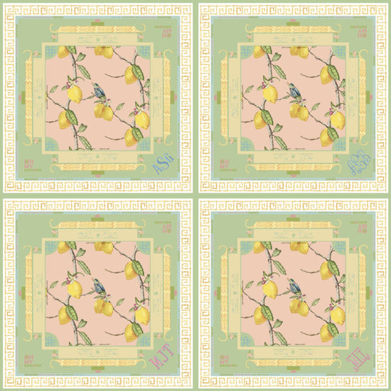 Citrus Songbird Mat - Oh My Mahjong