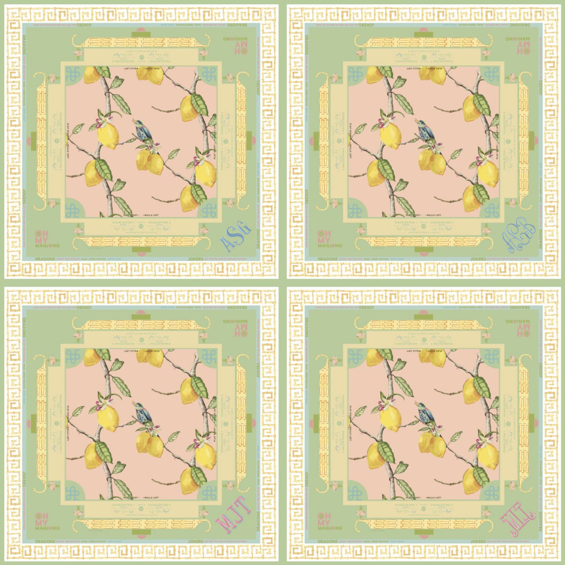 Citrus Songbird Mat - Oh My Mahjong