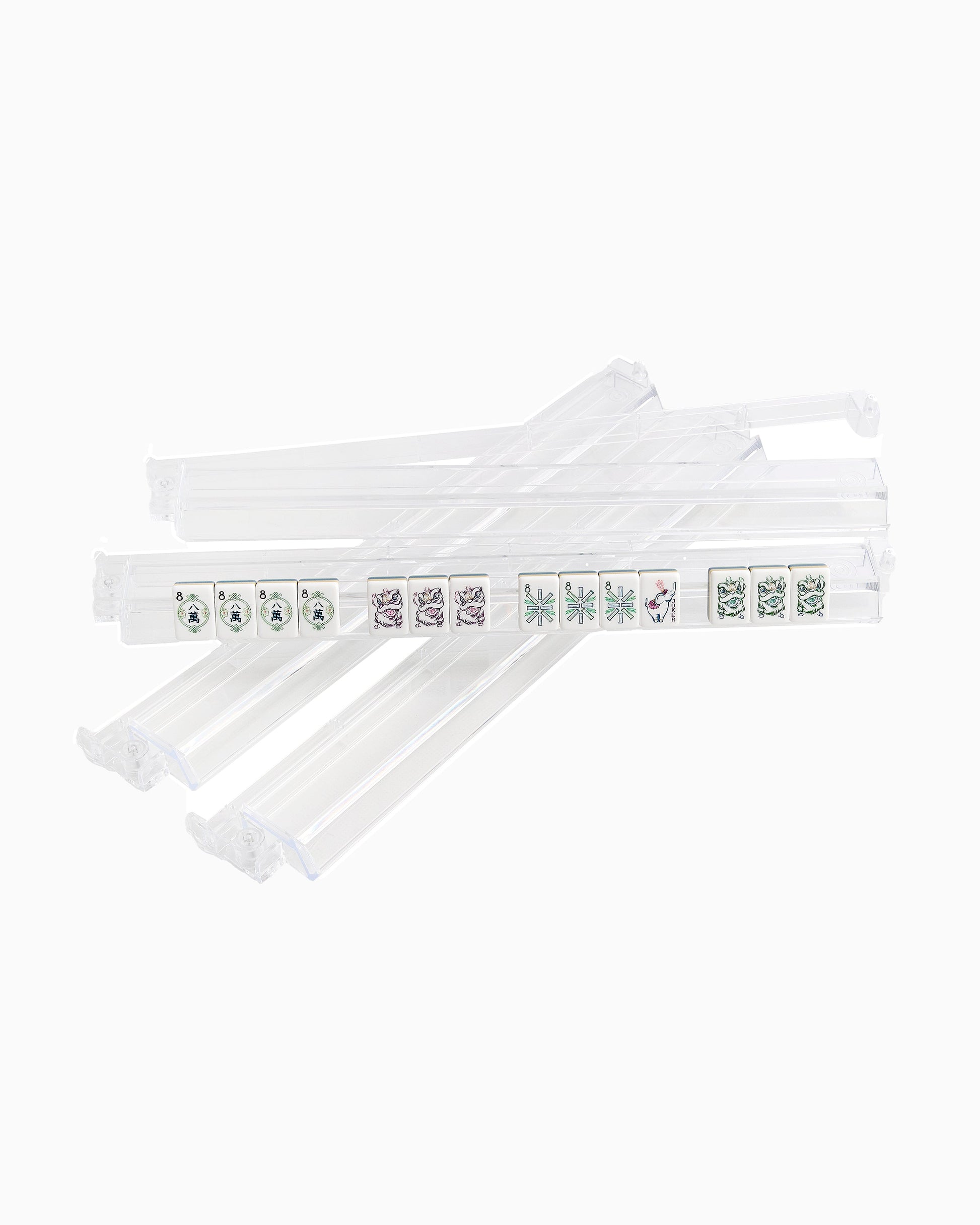 Clear Acrylic Rack & Pushers Set - Oh My Mahjong