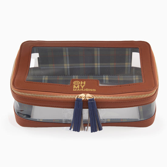 Cognac Tile Storage Bag - Oh My Mahjong