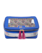 Metallic Blue Tile Storage Bag